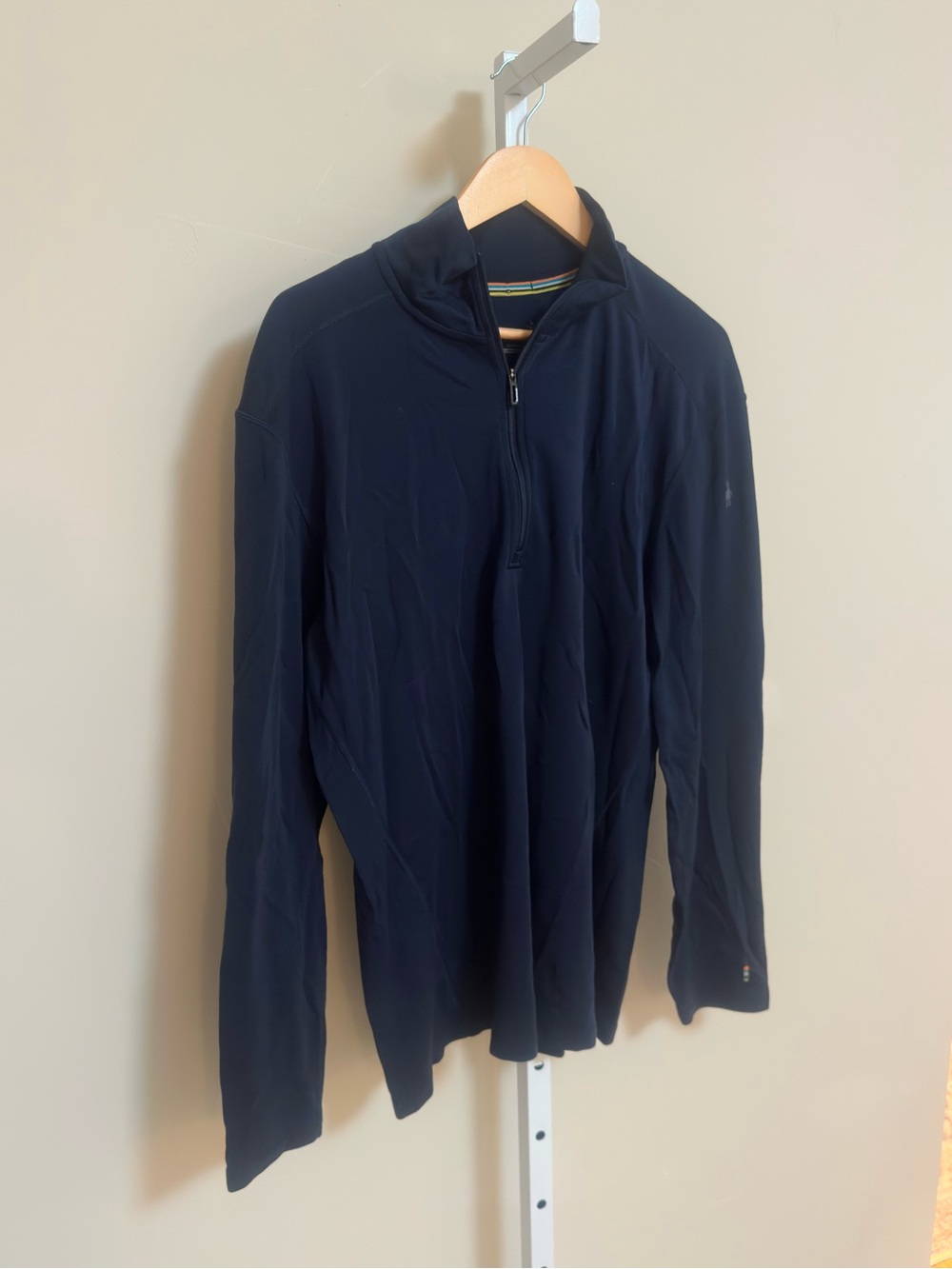Smartwool Men’s XL Merino 250 Navy Quarter Zip Base Layer Pullover